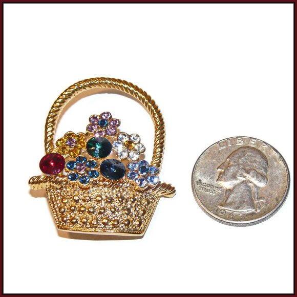 Multi Color Rhinestone Basket - Picture 1 of 4